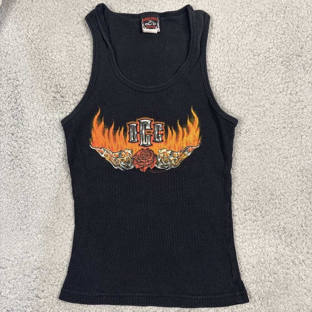 Womens Orange Country Choppers Vintage Tank Size Small